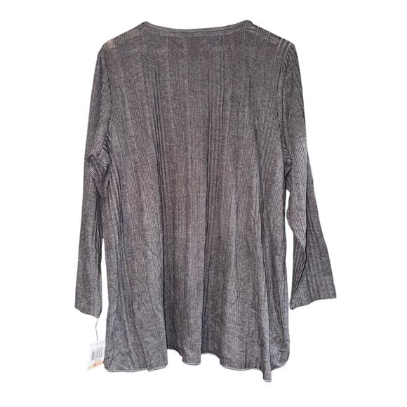 NWT Style & Co Ribbed Lace Trim Top Blouse Women's 2X Workwear Career Whimsygoth - Picture 6 of 7